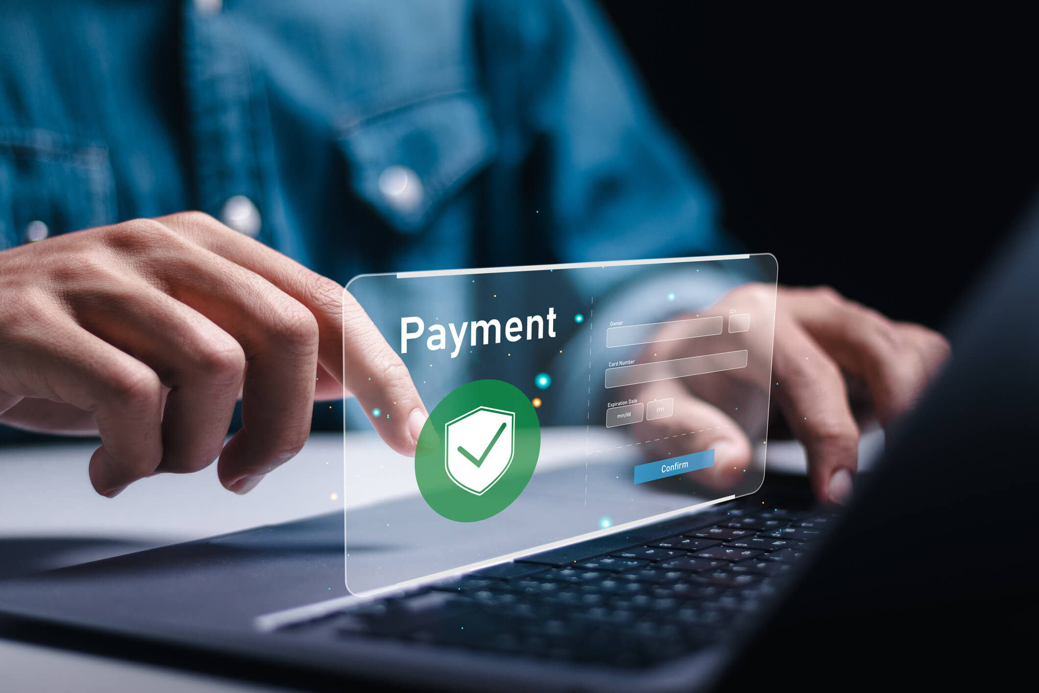 Secure payment confirmation on computer