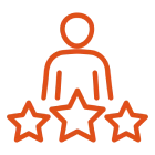 Person with three stars icon