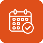 Orange calendar app symbol