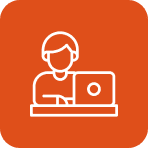Simple laptop user illustration